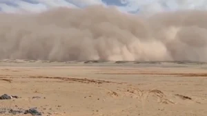 Una nube de polvo del Sahara, con una extensi&oacute;n que duplica el tama&ntilde;o de Espa&ntilde;a, se dirige hacia las Islas Canarias
