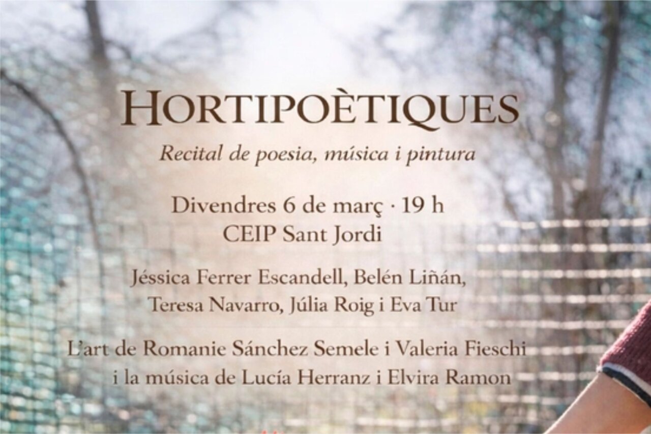 Hortipoètiques: poesía, música y arte en Sant Jordi