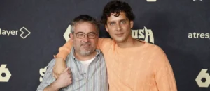 Jordi Évole y Eduardo Casanova, en el preestreno en Madrid de 'Sidosa'