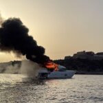 Qué pasó en el yate incendiado en Ibiza: una familia con dos niños logró salir antes de que ardiera