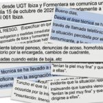 UGT desmiente a Salud y sube la apuesta: revela las diez denuncias de acoso en el transporte sanitario de Ibiza