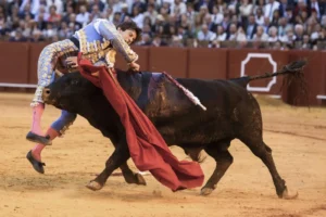 La cogida a Roca Rey en La Maestranza de Sevilla