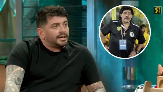 Diego Armando Maradona Jr. y su padre