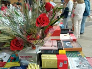 Puestos de libros en varias calles de Palma por el Día del Libro y por Sant Jordi