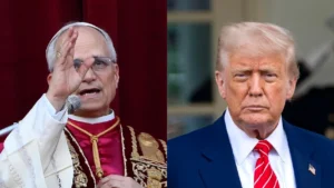 El papa León XIV y el presidente de Estados Unidos, Donald Trump