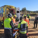 Bomberos rescatan a un obrero atrapado tras caer a una zanja en Ibiza