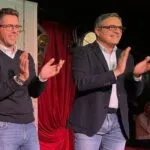 Rafa Triguero junto a Jos&eacute; Vicente Mar&iacute; Bos&oacute; en la presentaci&oacute;n del entonces candidato al Ayuntamiento de Ibiza.