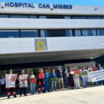 La huelga médica en Ibiza deja 777 suspensiones y protesta en el hospital Can Misses