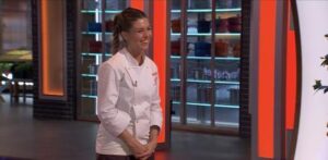 Camilla durante la final que ganó de Masterchef.