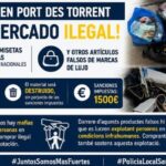 Golpe a la venta ambulante ilegal en Ibiza: decomisan camisetas y bolsos de lujo falsos