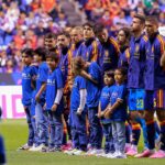Selección de España en el Estadio Cuauhtémoc, en Puebla