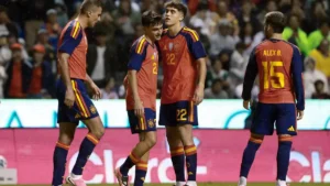 La Selecci&oacute;n de Espa&ntilde;a en su partido contra Per&uacute;