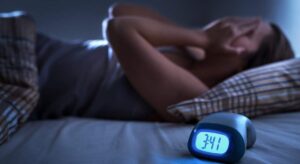 Mujer con insomnio