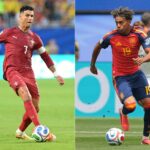 Cristiano Ronaldo y Lamine Yamal