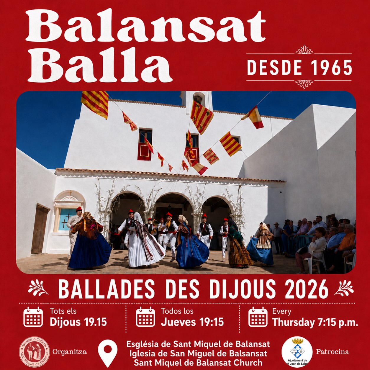 Ses Ballades des Dijous llenan de folclore las tardes de verano en Sant Miquel