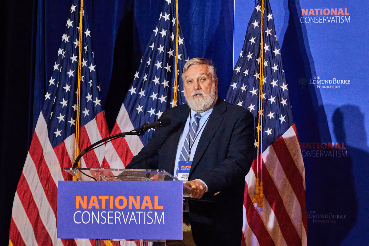 El pastor Douglas Wilson durante la Conferencia Nacional Conservadora celebrada en Washington en julio de 2024