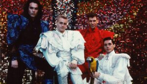 (De izq. a der.) Carlos Armas, Juan Antonio Fuentes, Xavier Font y Manuel Arjona en una foto de Locomía de 1989