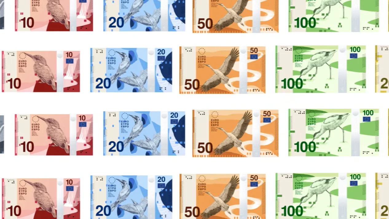Diseño B de los nuevos billetes euro