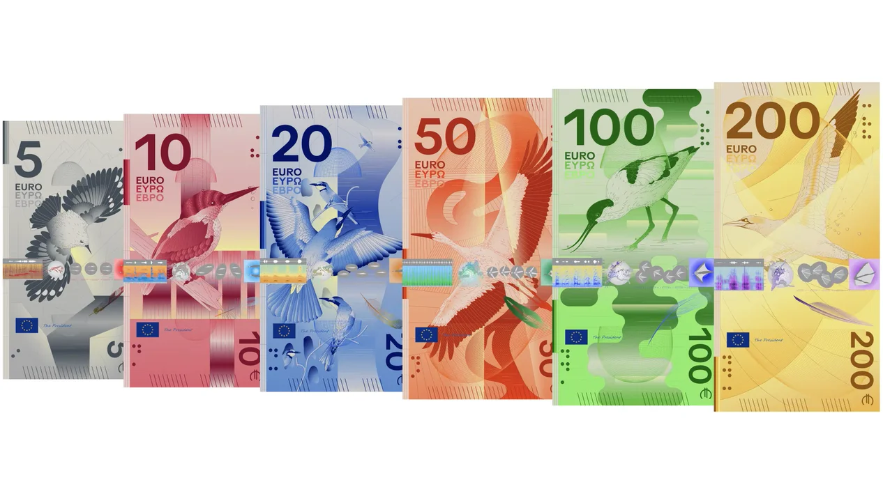 Diseño D de los nuevos billetes euro