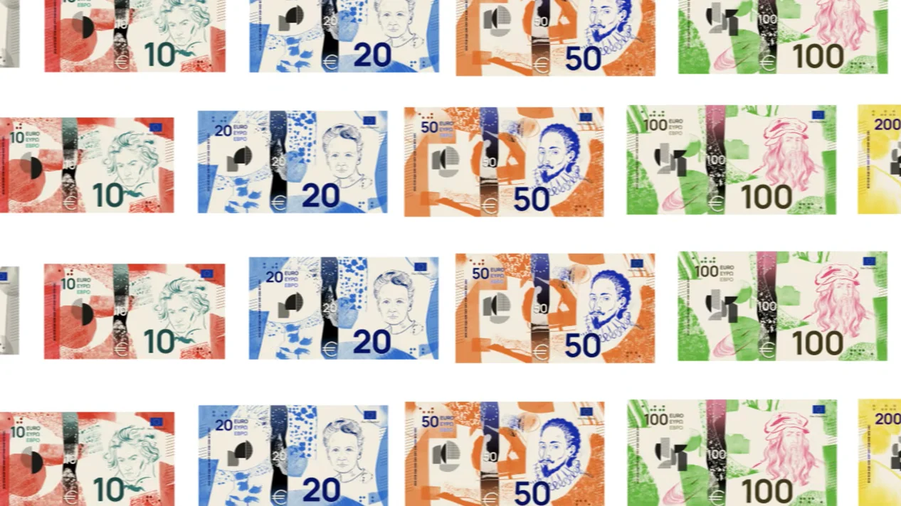 Diseño F de los nuevos billetes euro