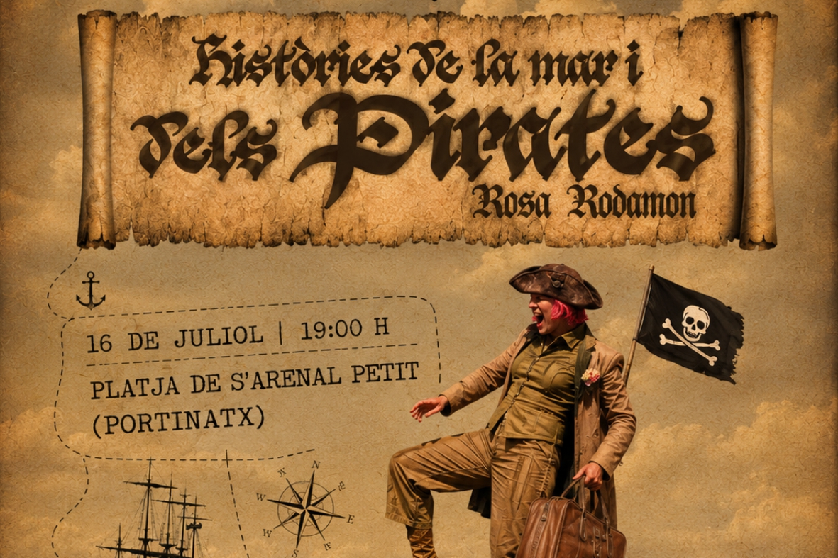 Historias del mar y de los piratas: teatro familiar en la playa de s&rsquo;Arenal Petit de Portinatx