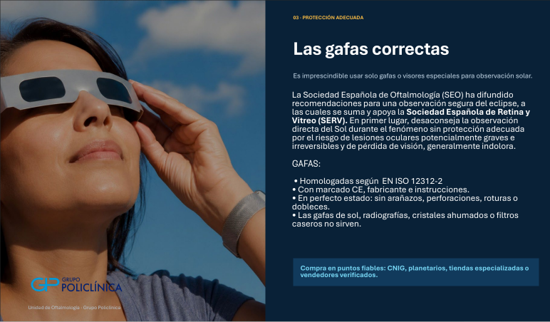 Recomendaciones de la Unidad de Oftalmolog&iacute;a del Grupo Policl&iacute;nica
