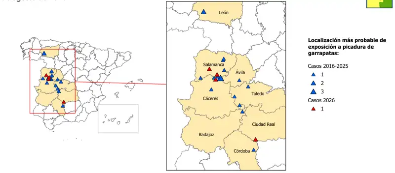 Casos de fiembre hemorrágica de Crimea-Congo en España