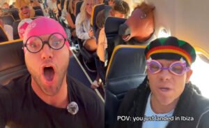 Un vuelo a Ibiza acaba convertido en un espect&aacute;culo