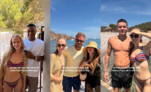 Una joven visit&oacute; un beach club en Ibiza y termin&oacute; rodeada de estrellas