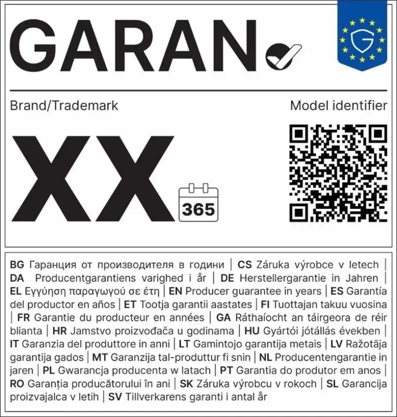 Las nuevas etiquetas EU GARAN