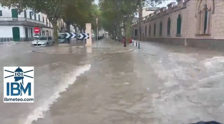 Inundación en Felanitx, Mallorca (Fuente: IBMeteo)