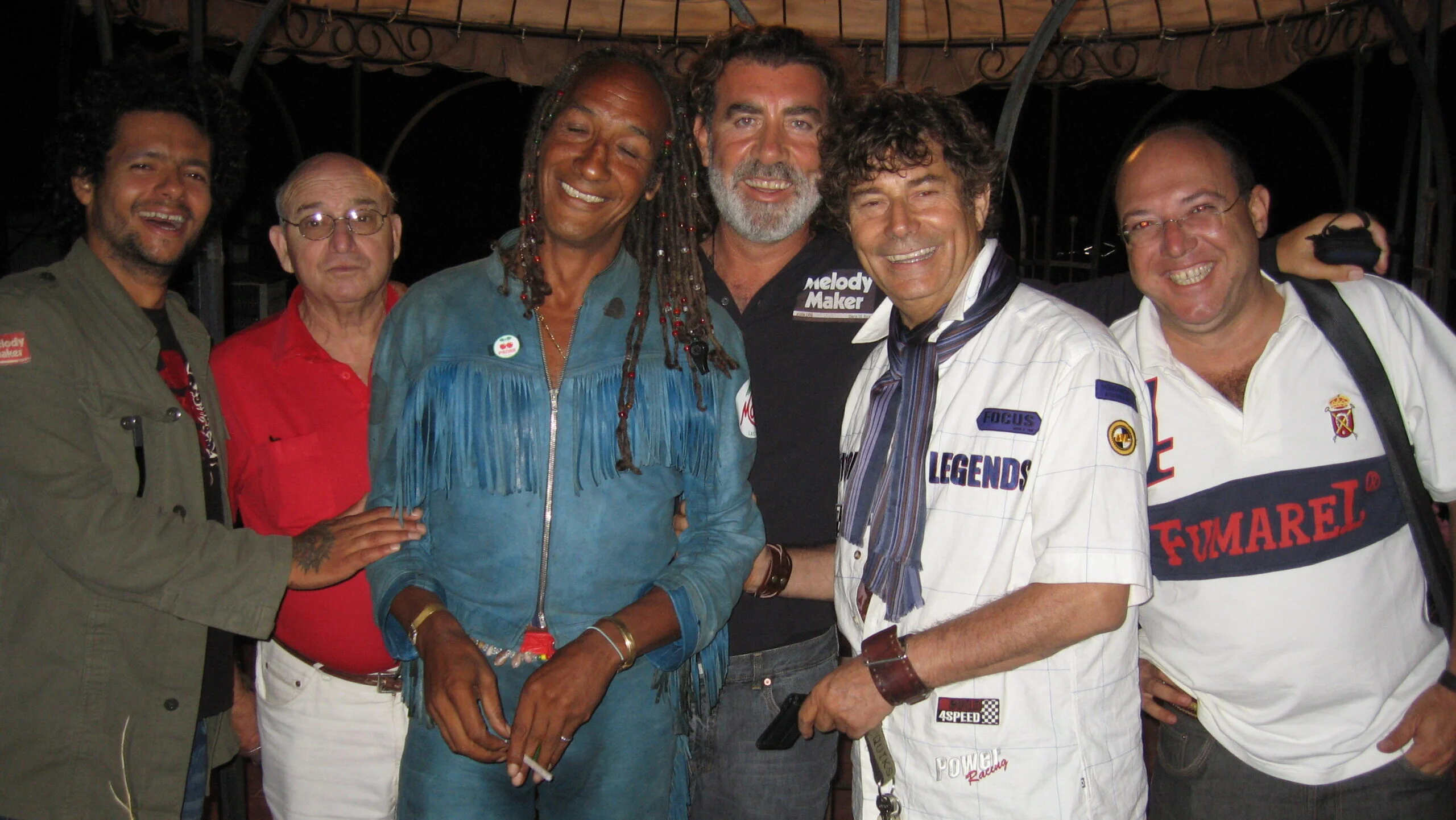 Tanit en una foto antigua con Jes&uacute;s Quintero y Pino Sagliocco.