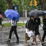 Lluvia en Palma durante la Dana Adam