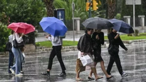 Lluvia en Palma durante la Dana Adam