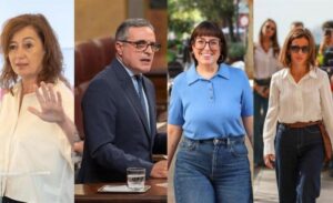 Los candidatos al Congreso Francina Armengol (PSIB), Jos&eacute; Vicente Mar&iacute; Bos&oacute; (PP), Carme Gomila (Ara M&eacute;s-Front Ampli) y Maribel Cerezo (Vox)