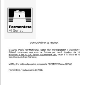 Logotipo de Formentera al Senat. 