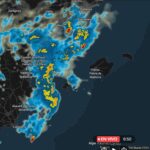 Situación de la tormenta Adam a las 6:50 del domingo.