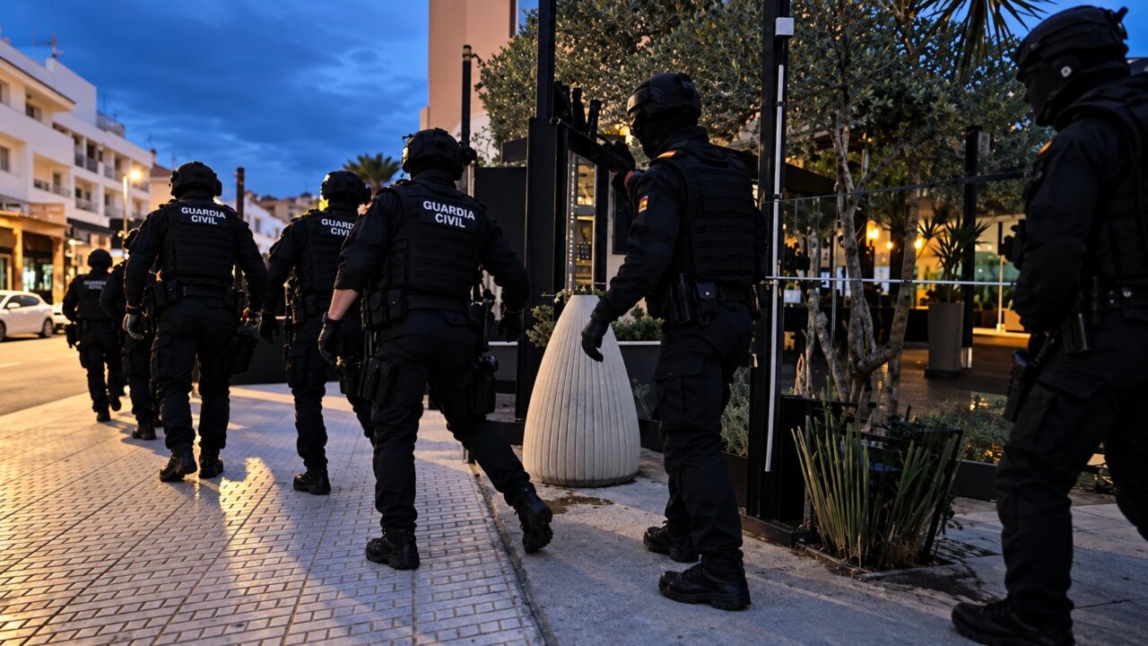 Los efectivos acceden al inmueble y se despliegan por sus instalaciones.