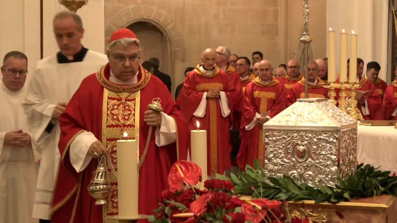 El cardenal Marcello Semeraro durante la beatificación de los 20 mártires de Ibiza