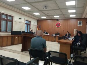 El acusado, durante el juicio